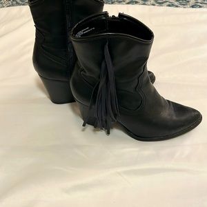 Western booties with frills